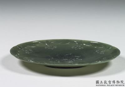 图片[2]-Jade round plate with carved floral patterns, Mughal Empire-China Archive